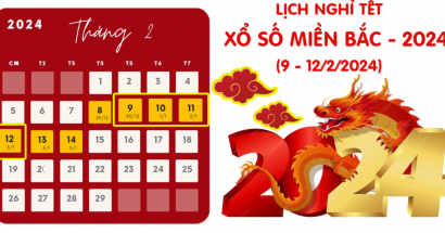 Lịch nghỉ Tết Giáp Thìn 2024 xổ số 3 miền Bắc, Trung, Nam và Vietlott